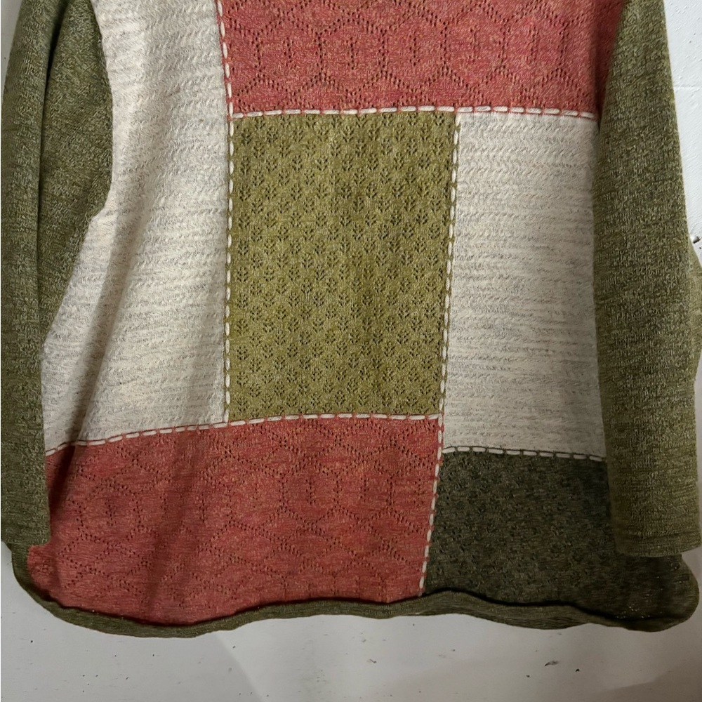Alfred Dunner Multicolor Patchwork Sweater - image 5